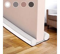 Draft Excluder for Doors,Double Sided Draught Excluder for Bottom of Door 96CM,Energy Saving Internal Door Draft Stopper Door Gap Blocker Under Door Seal,PureWhite