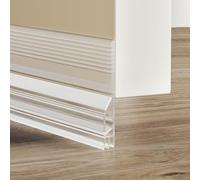 Draft Excluder for Doors, Self Adhesive Door Draft Excluder, Soundproof Draft Excluder Strip, Stripping for Shower Screen, Window and Door, Stripping for 0.1-1.5cm Gap, Transparent, 1M