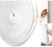 Draft Excluder for Doors & Windows - Fits Any Gap 2-4mm, Even or Uneven | Energy Saving Door Window Seal Strip - Blocks Cold Air,Noise & Dust - Self-Adhesive,Easy to Install - 25m x 9mm x 5mm - White