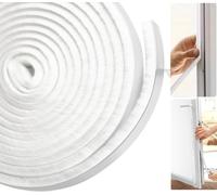 Draft Excluder for Doors & Windows - Fits Any Gap 4-8mm, Even or Uneven | Energy Saving Door Window Seal Strip - Blocks Cold Air,Noise & Dust - Self-Adhesive,Easy to Install - 25m x 9mm x 9mm - White