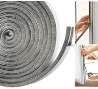 Draft Excluder for Doors & Windows - Fits Any Gap 4-8mm, Even or Uneven | Energy Saving Door Window Seal Strip - Blocks Cold Air, Noise & Dust - Self-Adhesive,Easy to Install - 10m x 9mm x 9mm - Grey