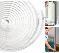 Draft Excluder for Windows, Door Draft Excluder Strip, Upgraded Length 11 Metres(L) x 9mm(W) x 9mm(T) Self-Adhesive Seal Strip Tape, Stop Draft, White