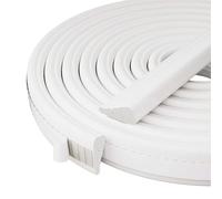 Draft Excluder for Windows, Foam Self-Adhesive Wedge Window Seal Strip Door, Draft Excluder for Doors and Window, Draught Excluder, Insulation Foam Tape, Door Soundproofing Weather Strip (White, 5m)