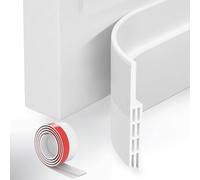 Draft Excluder Strip for Doors, 2" W x 39" L Self Adhesive Door Seal Strip for Energy Saving, Soundproof Weather Proof Draft Stopper Draught Excluder for Bottom of Door, White