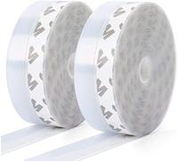 Draft Excluder Tape, 8M/26FT 35MM 2PCS Silicone Seal Strip Door Bottom Sealing Strip, Door Seal Strip E-PROUSE Self Adhesive Dustproof Weatherproof