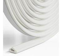 Draft Excluder Tape for Door and Window,V-Shape Self Adhesive Door Sealing Strip,Draught Excluder Insulation Foam Tape for Windows,Window Draft Seal Strip,Soundproofing Weather Stripping (White, 10M)