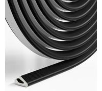 Draft Excluder Tape for Door and Window,V-Shape Self Adhesive Door Sealing Strip,Draught Excluder Insulation Foam Tape for Windows,Window Draft Seal Strip,Weather Stripping (Black, 2pcs ×8M)