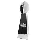 DRAFT NOW Fantasy Football Trophy - 14 INCHES Large - Chrome Replica Trophy Made for Fantasy Football Champions