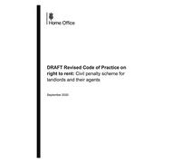 Draft Revised Code of Practice on right to rent: Civil penalty scheme for landlords and their agents 29/09/2020