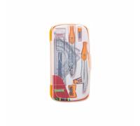 Drafting Compasses Kit with Storage Box, Protractor Rulers, Geometry Tool Set for Geometric Drawing, Mathematical Measurement(Orange)