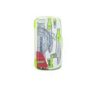 Drafting Compasses Kit with Storage Box, Protractor Rulers, Geometry Tool Set for Geometric Drawing, Mathematical Measurement(Green)