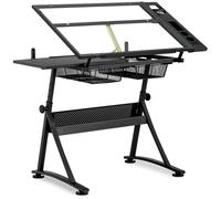 Drafting Desk 120 x 60 x 90 cm Tiltable Glass top - Computer Desks by Fromm & Starck Black