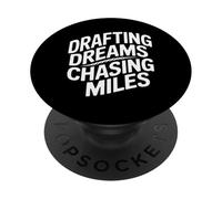 Drafting Dreams Chasing Miles - Road Bike Racer PopSockets Adhesive PopGrip