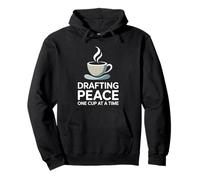Drafting Peace One Cup At A Time Writing Writer Pullover Hoodie