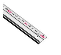Drafting Ruler, Finger Guard Sidewall, Aluminum Body, Stable Hold for Paper Trimming, Models, Studio Layout Projects Metal Ruler Drafting Guided Cutting Slip Resistant Metric Paper Trimming Layout