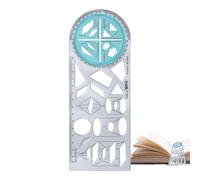 Drafting Ruler T0ol - Creative Math Learning, Drafting Template | Flexible Drawing Ruler with Measurement Guides, Multifunctional Tool for Angles, Plotting, Graphing, Technical Drawing, Geometry