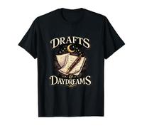 Drafts and Daydreams Writer Moonlit Manuscript Value Graphic T-Shirt