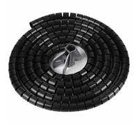 Drag Chain Cable Carrier for Industrial Wire Management, 2m Fiberglass Conduit with 16mm Clamp, Black Cable Protection Sleeve for TV Computer Power Cords, Compatible with 6-10 Wires