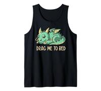 Drag Me to Bed Cute Sleepy Dragon Funny EduEly Tank Top