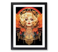 Drag Queen Art Deco Framed Print | A2 Black Framed Wall Art | Ready to Hang | Art Deco Nature Picture | Living Room Bedroom Lounge Office