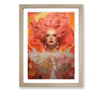 Drag Queen Classicism Framed Print | A2 Oak Framed Wall Art | Ready to Hang | Modern Nature Picture | Living Room Bedroom Lounge Office