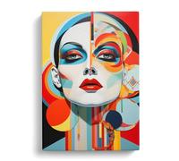 Drag Queen Constructivism Art Canvas Print for Living Room Bedroom Home Office Décor, Wall Art Picture Ready to Hang, 30x20 Inch (76x50 cm)