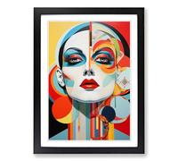 Drag Queen Constructivism Framed Print | A2 Black Framed Wall Art | Ready to Hang | Modern Historical Picture | Living Room Bedroom Lounge Office