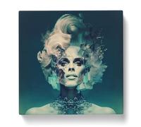 Drag Queen Double Exposure Canvas Print | Gallery Wrapped 30mm Frame Wall Art | 20x20 inches | Ready to Hang | Modern People Picture | Living Room Bedroom Lounge Office