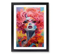 Drag Queen Expressionism Framed Print | A2 Black Framed Wall Art | Ready to Hang | Eclectic Historical Picture | Living Room Bedroom Lounge Office