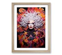 Drag Queen Informel Framed Print | A2 Oak Framed Wall Art | Ready to Hang | Modern Nature Picture | Living Room Bedroom Lounge Office