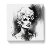 Drag Queen Ink Wash Canvas Print | Gallery Wrapped 30mm Frame Wall Art | 20x20 inches | Ready to Hang | Modern People Picture | Living Room Bedroom Lounge Office