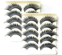 Drag Queen Lashes stage Exaggerated Fancy Dress False Eye Lashes Fluffy Thick Mink Handmade Long Black 10 pairs