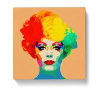 Drag Queen Minimalism Canvas Print | Gallery Wrapped 30mm Frame Wall Art | 20x20 inches | Ready to Hang | Minimalist People Picture | Living Room Bedroom Lounge Office