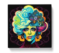 Drag Queen Paisley Art Canvas Print | Gallery Wrapped 30mm Frame Wall Art | 20x20 inches | Ready to Hang | Modern People Picture | Living Room Bedroom Lounge Office