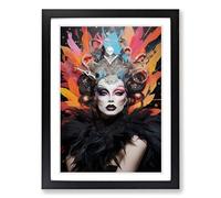 Drag Queen Symbolism No.2 Framed Print | A2 Black Framed Wall Art | Ready to Hang | Modern Nature Picture | Living Room Bedroom Lounge Office