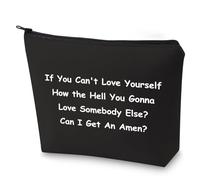 Drag Race Inspired Gift Drag Queen Canvas Cosmetic Bag Pride Gift for Sister Mom (Get an Amen-BK)
