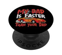 Drag Racing Race Car Dad Son Daughter My Dad Is Faster Than PopSockets Adhesive PopGrip