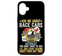 Drag Racing Race Car Retro Vintage Ask Me About Race Cars Case for iPhone 16 Plus