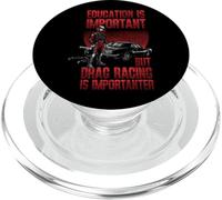 Drag Racing Race Car Retro Vintage Education Is Important PopSockets PopGrip for MagSafe