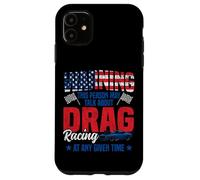 Drag Racing Race Car Retro Vintage Warning This Person May Case for iPhone 11