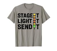 Drag Racing Retro Vintage American Flag Funny Drag Race Men T-Shirt