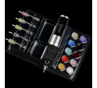 Dragoart 25 Pieces Tattoo Ink Caps, Disposable Tattoo Accessories, Medium Size, Tattoo Ink Cups, 5 Needle Holders, 10 Ink Holders, Band