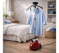 Dragodirect 1800W Upright Garment Steamer 1.8L Large Water Tank in Red Dragodirect Red
