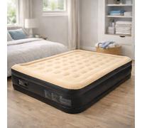 Dragodirect High Raised Queen Airbed With Built-in Pump in Black | Size: Double Dragodirect Black Double