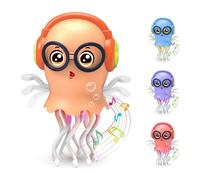 Dragodirect Interactive Magic Jellyfish Toy Dancing Lights and Music for Kids Sensory Play - One Size - Orange - Jellyfish