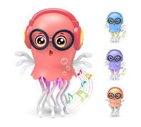 Dragodirect Interactive Magic Jellyfish Toy Dancing Lights and Music for Kids Sensory Play - One Size - Red - Jellyfish