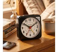 Dragodirect Quartz Travel Alarm Clock with Light & Snooze Compact & Reliable in Black Dragodirect Black