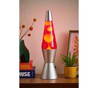 Dragodirect Retro Lava Lamp Desk Light Yellow & Red LED with Silver Base in Pink Dragodirect Pink