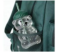 Dragodirect Reusable Bear Straw Cup with Lid Ideal for Coffee, Juice Smoothies in Dark Green Dragodirect Dark Green