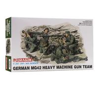 Dragon 1/35 Military Figures German MG42 Heavy Machine Gun Team Model Kit